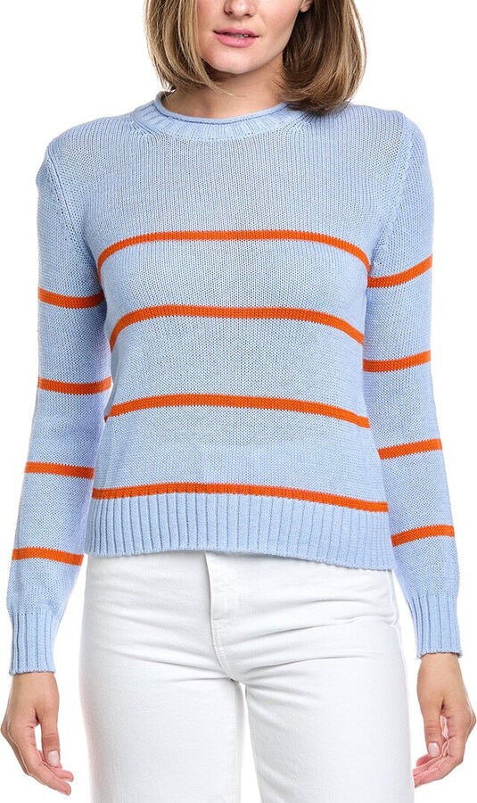 Hannah Rose Stripe Cashmere-Blend Sweater