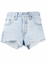Thumbnail for your product : Levi's Raw-Cut Light-Wash Shorts