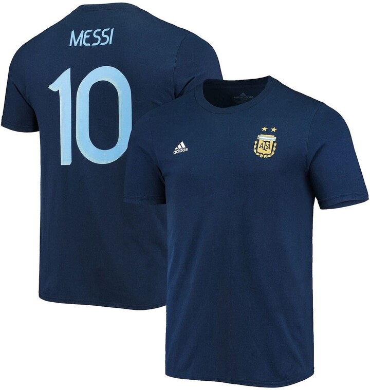 adidas Men's Lionel Messi Navy Argentina National Team Amplifier Name &  Number T-Shirt - ShopStyle