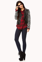 Thumbnail for your product : Forever 21 Remixed Faux Leather Jacket