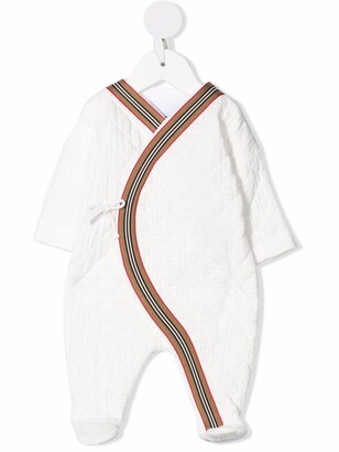 Burberry Children Icon Stripe quilted pajamas
