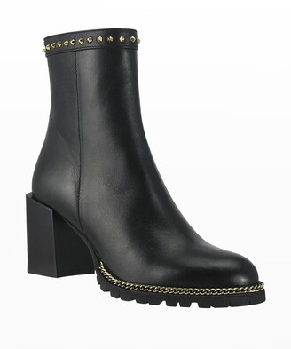 Ron White Esra Studded Leather Ankle Booties