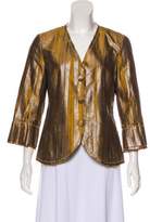 Thumbnail for your product : Lafayette 148 Silk Belted Jacket Gold 148 Silk Belted Jacket