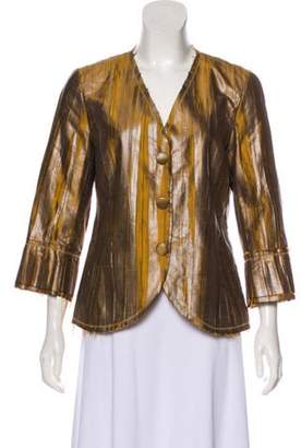 Lafayette 148 Silk Belted Jacket Gold 148 Silk Belted Jacket