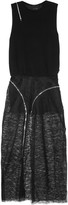 Thumbnail for your product : Jay Ahr Zip-detailed wool and lace maxi dress