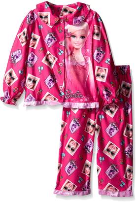 Komar Kids Barbie Pink Button Front Toddler Pajamas for girls