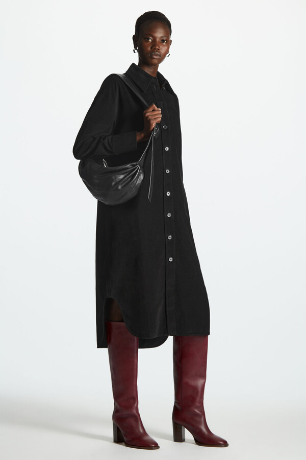 COS Corduroy Midi Shirt Dress ShopStyle