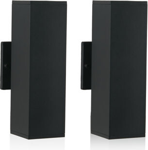 Ivy Bronx Outdoor Wall Sconce, Modern Weatherproof Wall Light, Black Aluminum Exterior Wall Mount Light Fixture