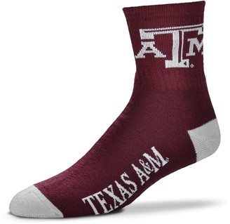 For Bare Feet Adult Texas A&M Aggies Team Color Quarter-Crew Socks