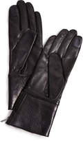 Thumbnail for your product : Carolina Amato Tech Leather Shearling Gloves