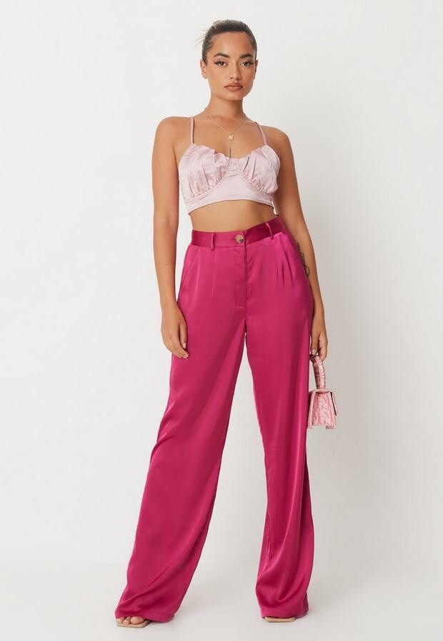 missguided satin pants