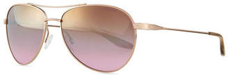 Barton Perreira Universal Fit Lovitt Mirror Aviator Sunglasses, Rose Golden