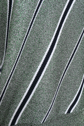 Cédric Charlier Metallic Striped Jacquard-knit Sweater