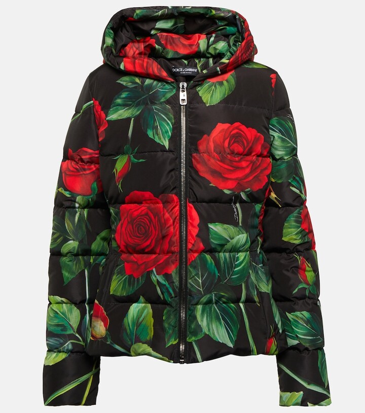 Dolce & Gabbana Nylon floral down jacket ShopStyle