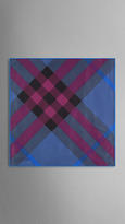 Thumbnail for your product : Burberry Check Silk Satin Square