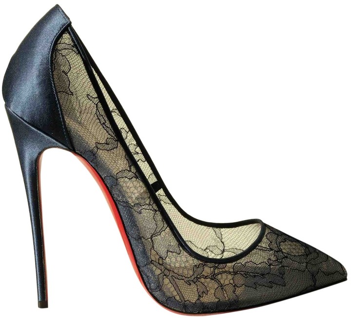 navy louboutin heels