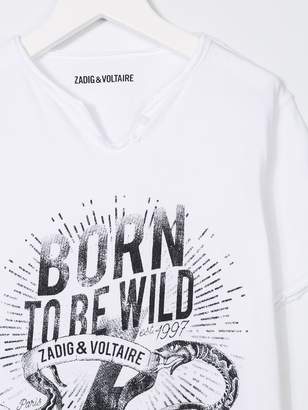 Zadig & Voltaire Kids logo print T-shirt