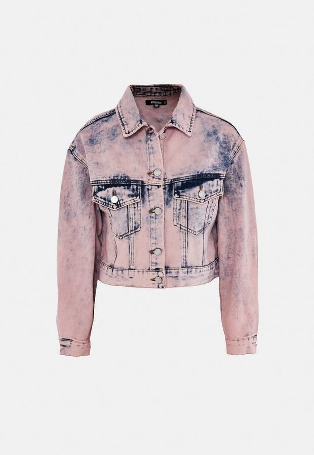 missguided pink denim jacket