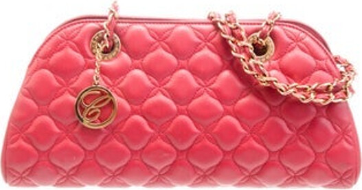 Chopard Shoulder Bag Red Leather Gold-Tone Hardware Chain-Link Handles Poplin Lining & Single Interior Pocket Open Top Unfortunately, due to restrictions, this item may not be eligible for shipping in all areas.