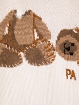 Thumbnail for your product : Palm Angels Kids Bear motif intarsia-knit jumper