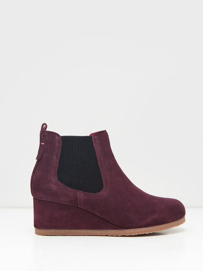 plum ankle boots