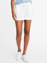 Thumbnail for your product : Old Navy Mid-Rise Linen-Blend Shorts For Women - 4 inch inseam