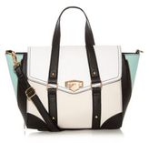Thumbnail for your product : New Look Tan Colour Block Winged Satchel