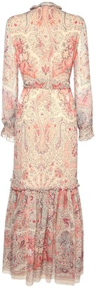 Etro Printed Silk Georgette Long Dress