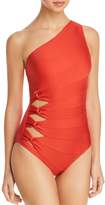 Thumbnail for your product : Carmen Marc Valvo One Shoulder One Piece Swimsuit