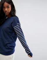 Thumbnail for your product : ASOS DESIGN Sweat in Stripe