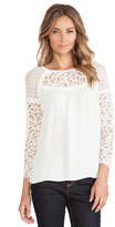 Thumbnail for your product : Twelfth St. By Cynthia Vincent By Cynthia Vincent Contrast Lace Blouse