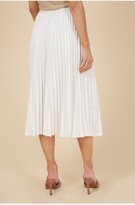 Thumbnail for your product : Little Mistress White Pleated Midi Skirt