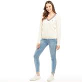 Thumbnail for your product : Jack Wills Womens Pluckley V-Neck Chunky Cable Crew Jumper Vintage White