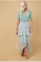 Thumbnail for your product : Little Mistress Bridesmaid Alysia Mint Embellished Frill Midaxi Dress