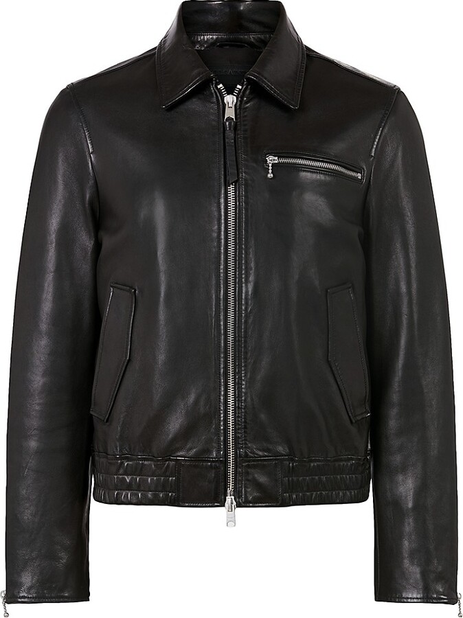 AllSaints Gino Leather Jacket - ShopStyle