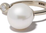 Thumbnail for your product : Mizuki 14kt Yellow Gold Pearl And Diamond Ring
