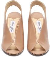 Thumbnail for your product : Jimmy Choo Shar 85 Slingback Leather Sandals - Womens - Nude