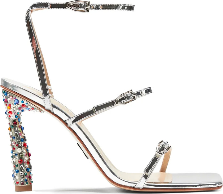 Paul Andrew 95mm Slinky rhinestone-embellished buckled sandals