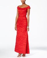 Thumbnail for your product : Alex Evenings Off-The-Shoulder Taffeta Crinkled Gown
