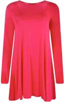 Thumbnail for your product : boohoo Scoop Neck Long Sleeve Swing Dress
