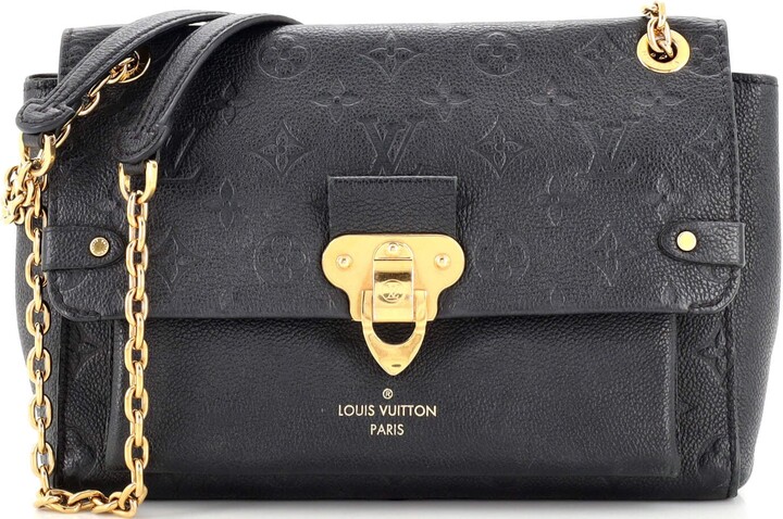 Louis Vuitton Vavin Monogram Empreinte Chain Shoulder Bag Black