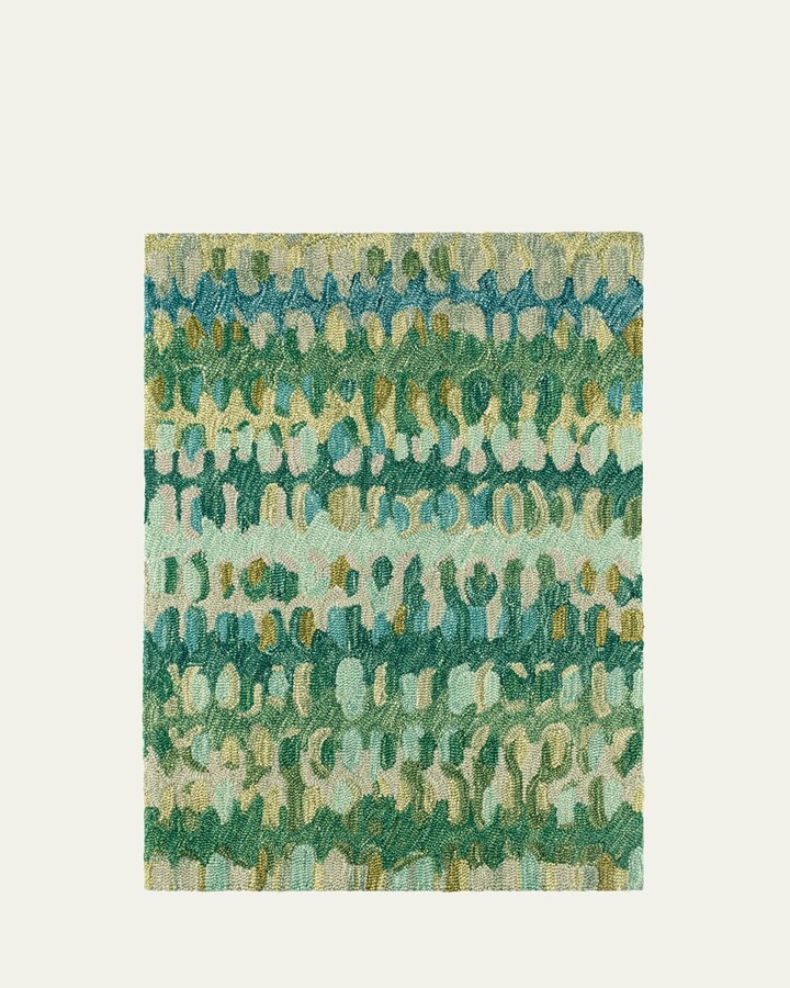 Annie Selke Paint Chip Moss Micro-Hooked Rug, 10' x 14'