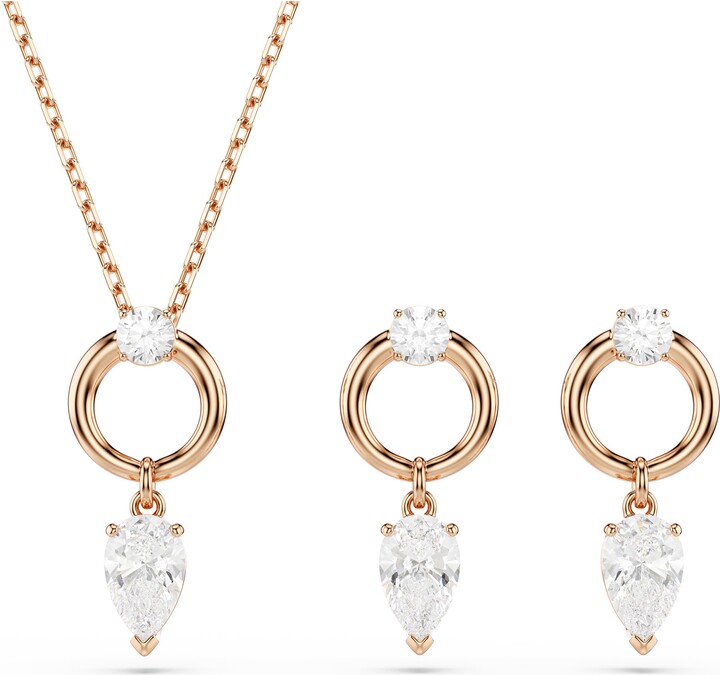 Swarovski Mesmera Drop Earrings & Pendant Necklace Set