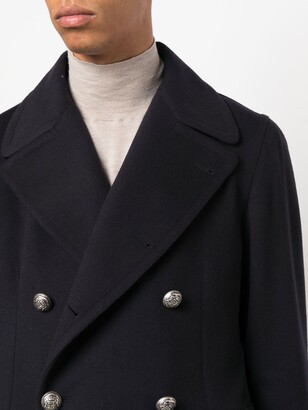 Tagliatore Double-Breasted Wool-Blend Peacoat