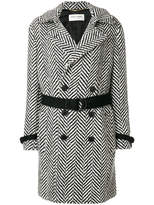 Thumbnail for your product : Saint Laurent herringbone wool Double-breasted coat