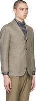 Thumbnail for your product : Ring Jacket Brown E. Thomas Edition Wool Check Blazer