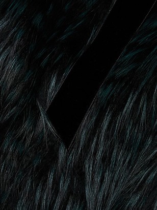 The Fur Salon Monique Lhuillier For Ribbon-Trimmed Fox Fur Jacket