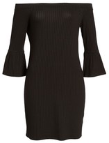 Thumbnail for your product : One Clothing Women's Off The Shoulder Rib Knit Dress