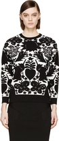 Thumbnail for your product : Alexander McQueen Vanilla & Black Jacquard Naive Pattern Sweater