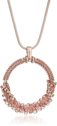 Kenneth Cole New York Rose Gold Items" Rose Gold and Beaded Pendant Necklace